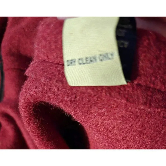 Beyond Threads Felted Alpaca Wool Origami Jacket in Burgundy Deep Red Size M - Picture 9 of 9